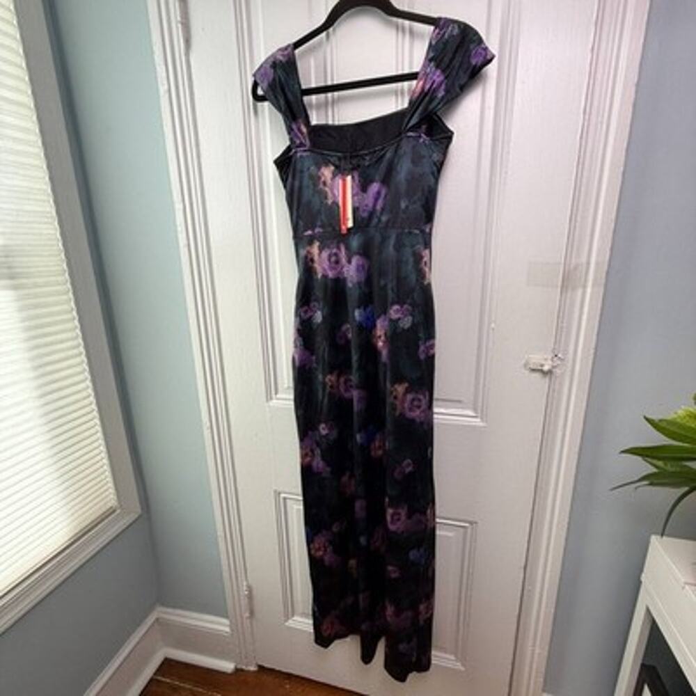 Popilush Maxi Dress Womens Medium Purple Floral Cocktail Built-in Support NWT - Picture 10 of 16